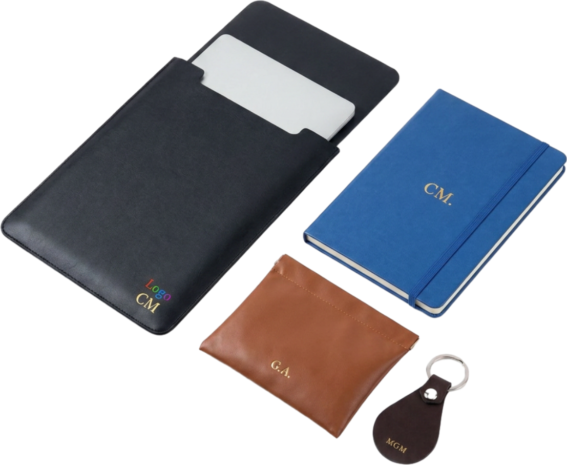 Live monogramming leather goods